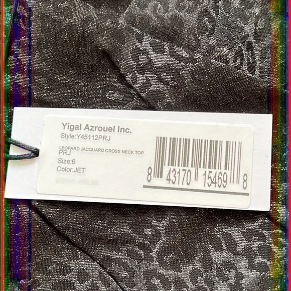 Yigal Azrouel Leopard Jacquard Cross Neck Top - Picture 10 of 15